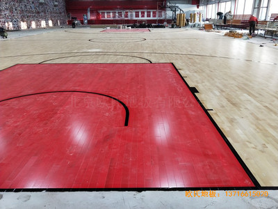 长春CBD汽车生活馆篮球馆运动木地板铺设案例