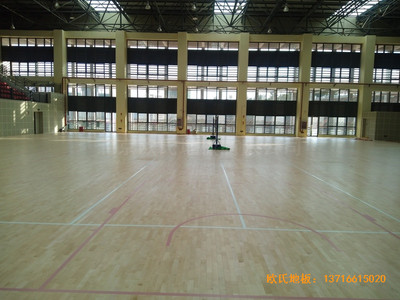 云南滇西技术大学总部篮球馆运动地板施工案例