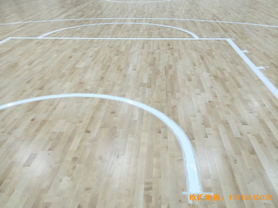 内蒙茂名旗安边防大队篮球馆体育木地板铺装案例