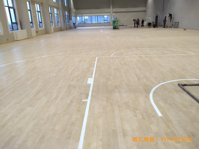 内蒙古通辽富力城篮球馆运动木地板施工案例