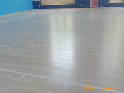 北京顺义供电局篮球馆体育地板安装案例