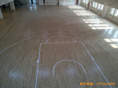 天津一号路四十八中篮球馆运动木地板铺设案例