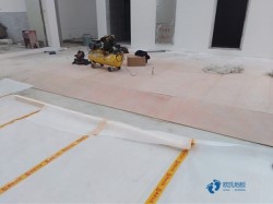 悬浮式运动场地木地板施工步骤