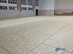 松木舞台体育馆地板施工