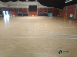 学校松木舞台体育地板施工队